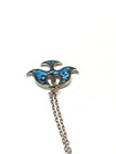 925 Sterling Crushed Turquoise Peyote Bird Necklace 16" 2.35g — photo 6