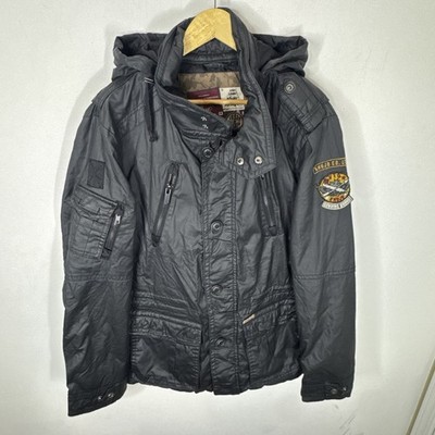 Khujo Noah II XL Black Coated Cotton Jacket Urban Military Utility Parka