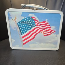 Vintage American Flag Lunchbox - Ohio Art - Old Store Stock 