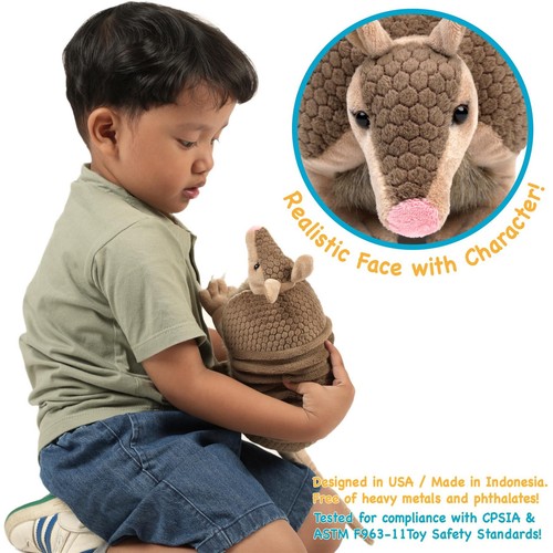 Mike The Armadillo - 10 Inch Stuffed Animal Plush - by TigerHart Toys - Picture 5 of 6