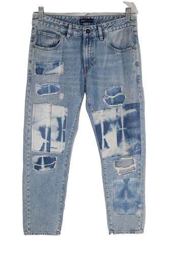 Levi's Made & Crafted Herren 30 x 27 Distressed Patchwork Muster Jeans