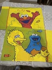 2 Sesame Street Pillow Cases Big Bird Elmo Cookie Monster Vintage New never used