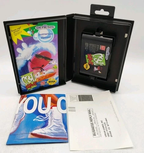 Cool Spot (Sega Genesis, 1993) CIB w/ Reg Card + Poster Cleaned & Tested VINTAGE