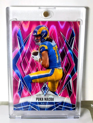 2025 Panini Phoenix - Puka Nacua #119 Pink Seismic SP /75 Los Angeles Rams