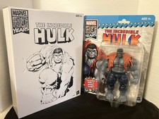 Marvel Legends 80th Anniversary GRAY Hulk Figure on Retro Card Hasbro Sealed