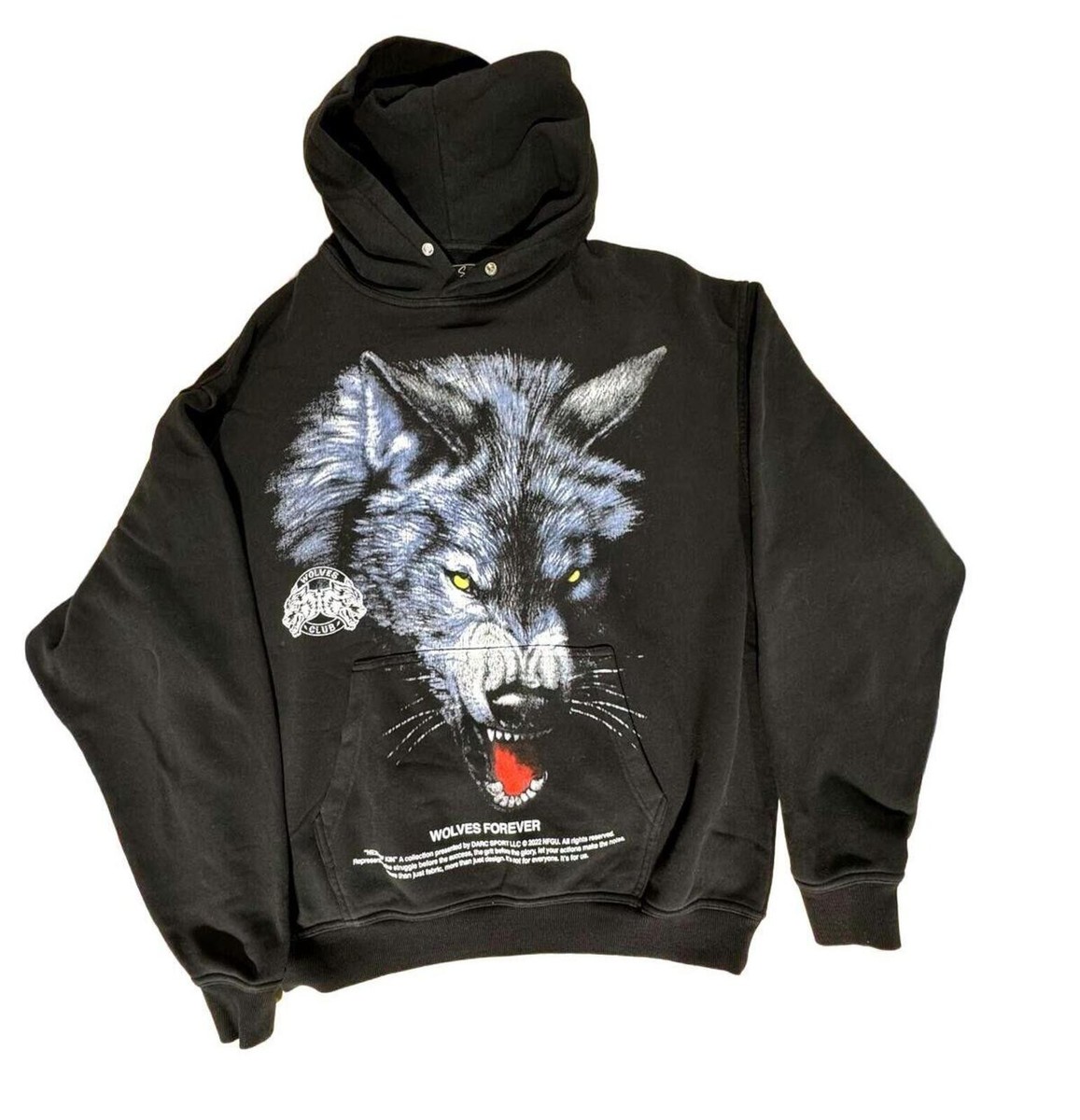 Darc Sport Wolves Club Black Hoodie--Low Number Run | eBay