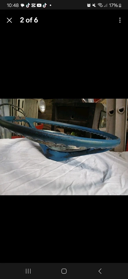 Chevy Biscayne Del Ray Yeoman 1958 bonito volante GM verde original y tapa de bocina Foto 4 de 4