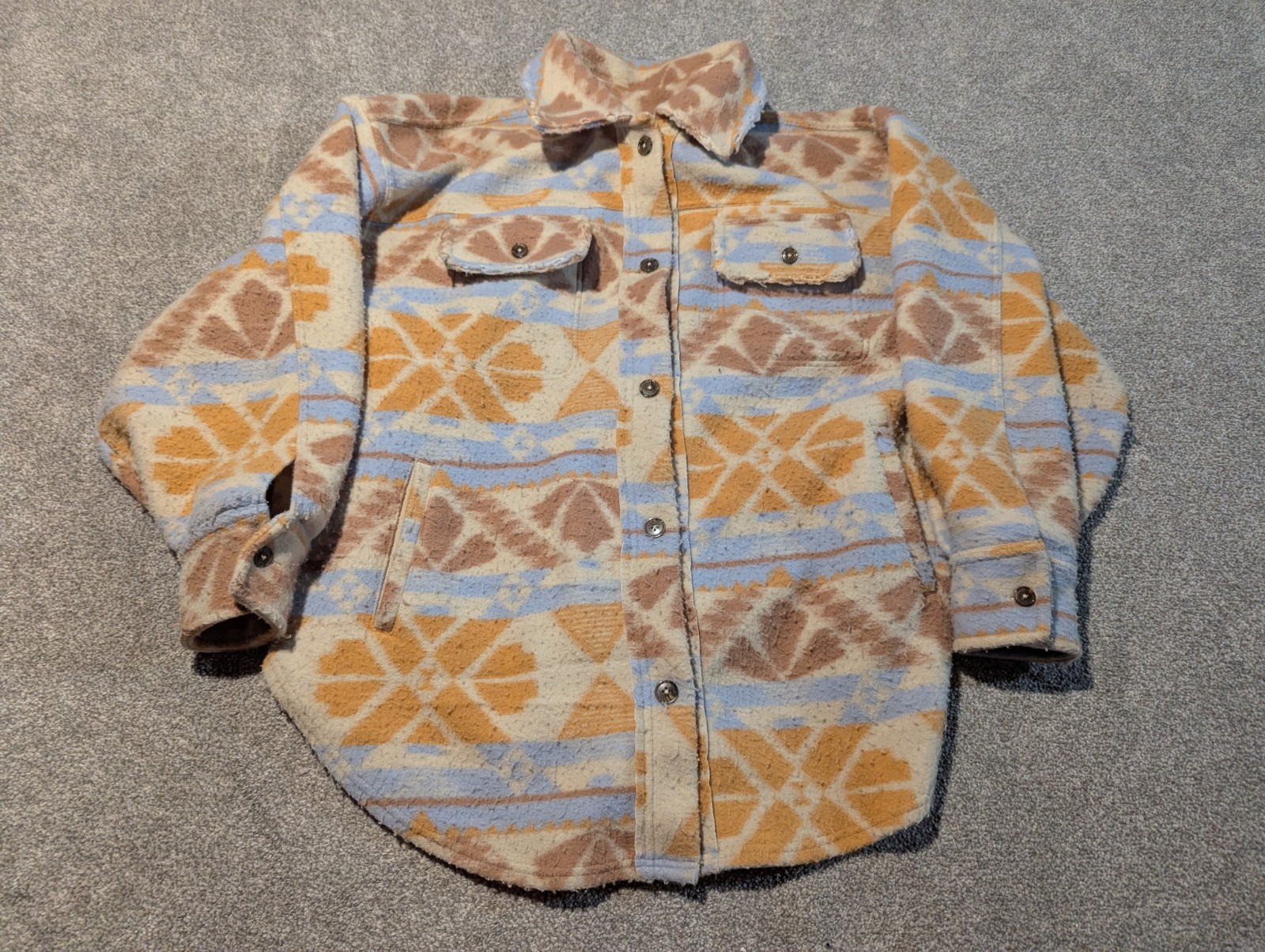 Free People Jacket Womens Medium Ruby Jacquard Az… - image 1