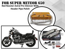 R R ASTRAL PRO SILENCER & HEADER PIPE POLISH FOR ROYAL ENFIELD SUPER METEOR 650