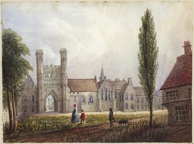 Mary Webster - Aquarell Gemälde - St Augustine's Abbey Canterbury 1846