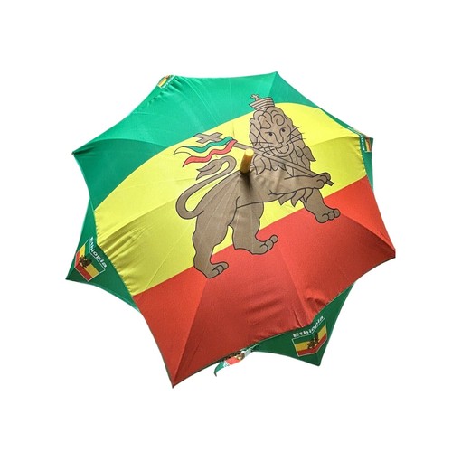 Ethiopia Flag Umbrella 42" - Lion Red Green Yellow - Country
