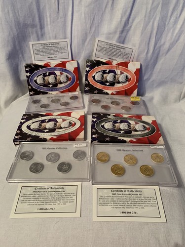 2002 P, D, Platnium Gold Set COA