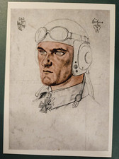 Oberstleutnant Lützow Jagdgeschwaders W. Willrich Postkarte