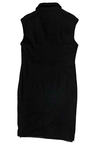 Herno schwarz ärmellos Kragen Schlüsselloch Cocktailkleid Damen Italien Medium - Bild 4 von 6