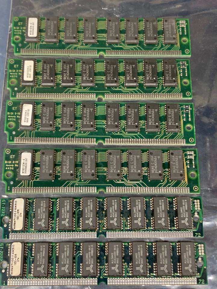 Lot Of 25 - 72-PIN SIMM Memory 4MB Mixed Vendors - Image 3 of 4