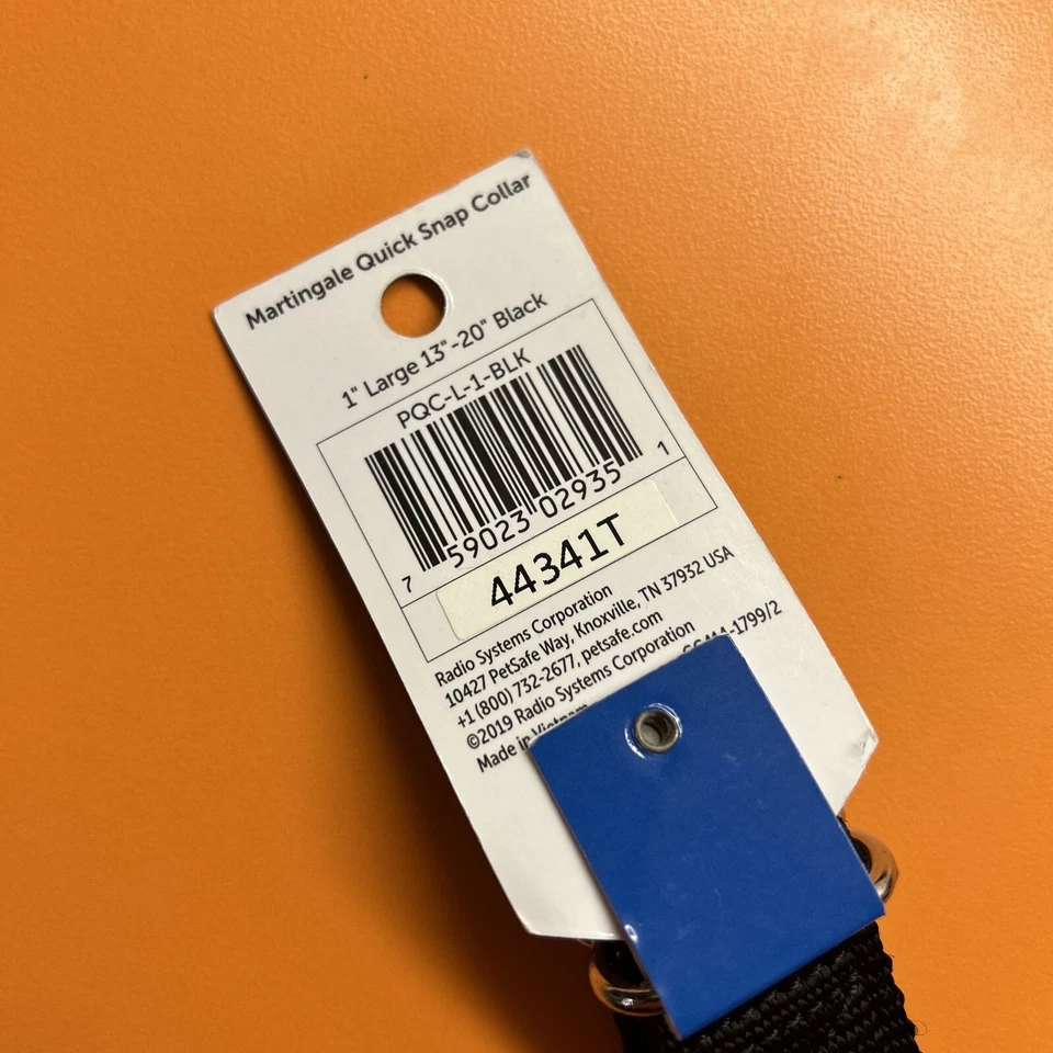 NUEVO Collar de perro PetSafe Martingala Quick Snap 1” grande 13"-20" nailon negro Foto 3 de 4