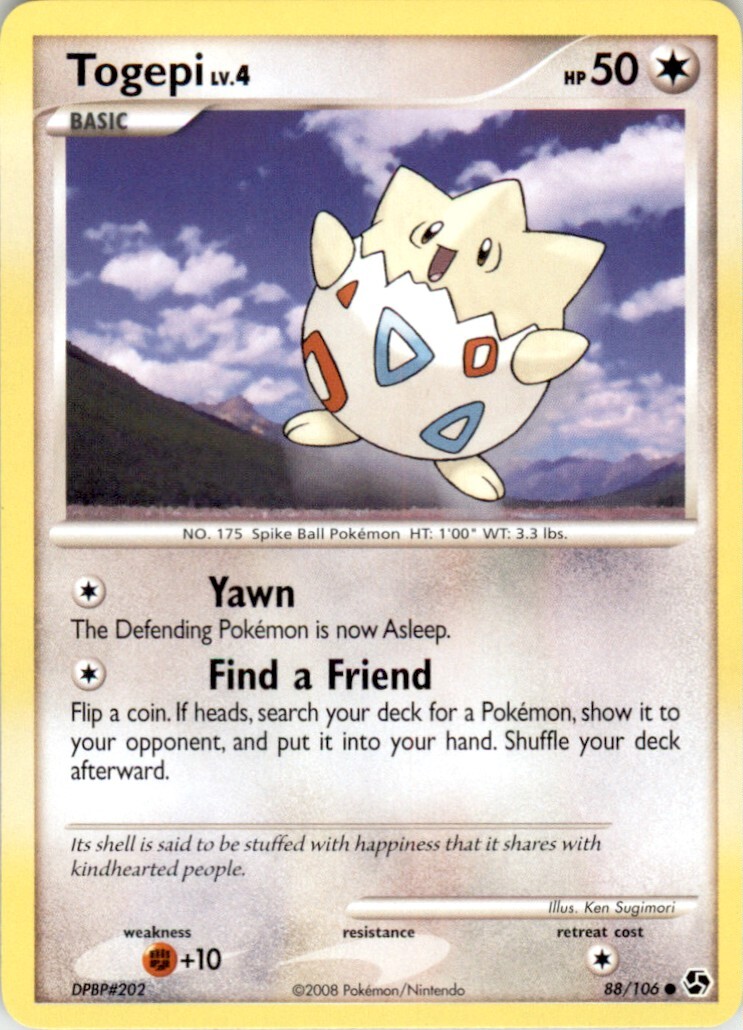 2008 Pokemon Diamond & Pearl - Great Encounters #88 Togepi NM-MT