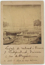 Vannes (Morbihan). Bateaux. Bretagne. Tirage albuminé circa 1865