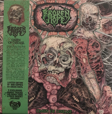 Broken Hope   Omen Of Disease LP 2023 Horror Biz - HRB001 [Sealed] [Limited 500]
