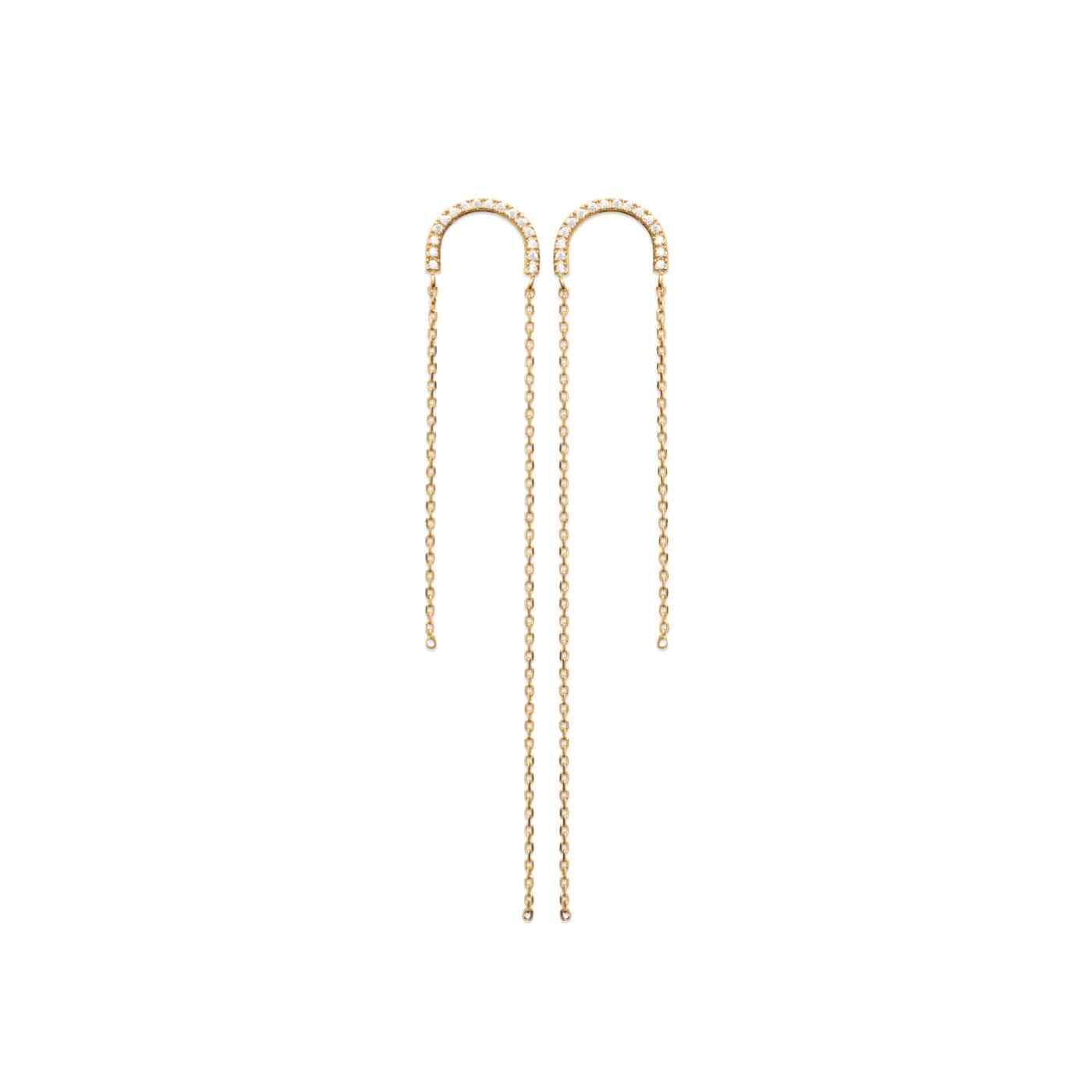Boucles d'oreilles fer à cheval plaqué or résistant à l'eau pour oreilles sensibles