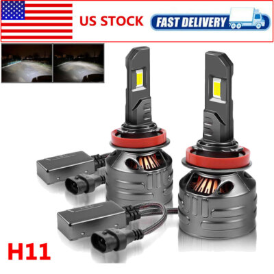 Canbus 50000LM 150W H11 LED Headlight Kit High Low Beam Bulbs Bright 6000K White