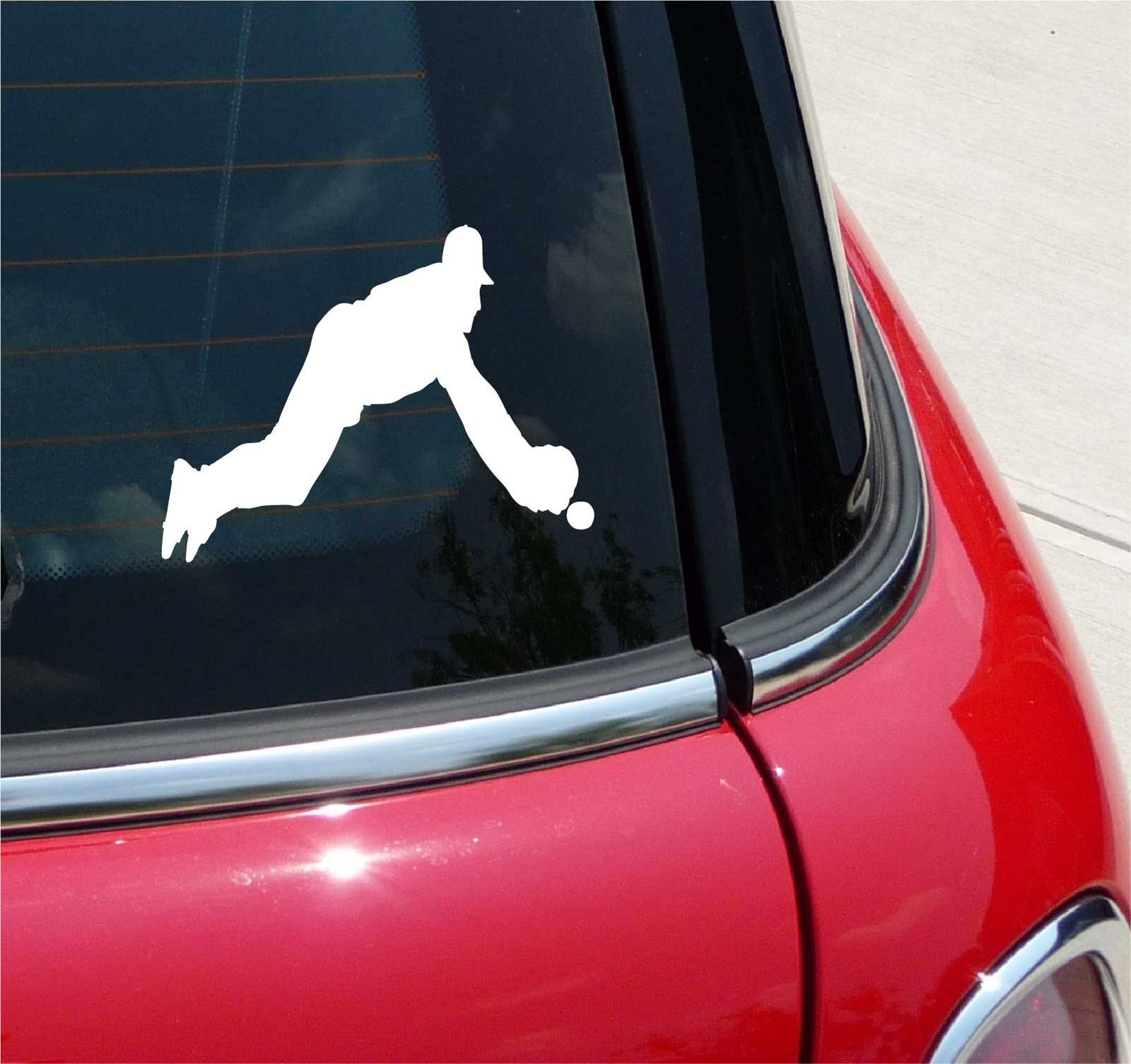 BASEBALL #7 BASEMAN INFIELD CATCH GROUNDER GRAPHIC DECAL STICKER ART CAR WALL