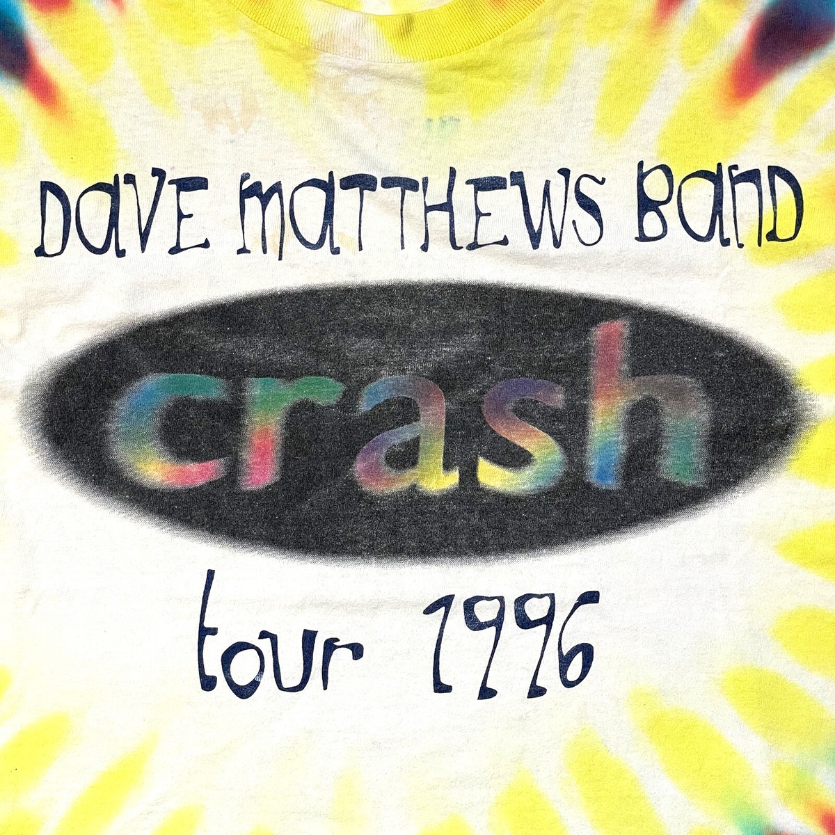 Rare Vintage 1996 Dave Matthews Band Crash Concert Tour Tie Dye