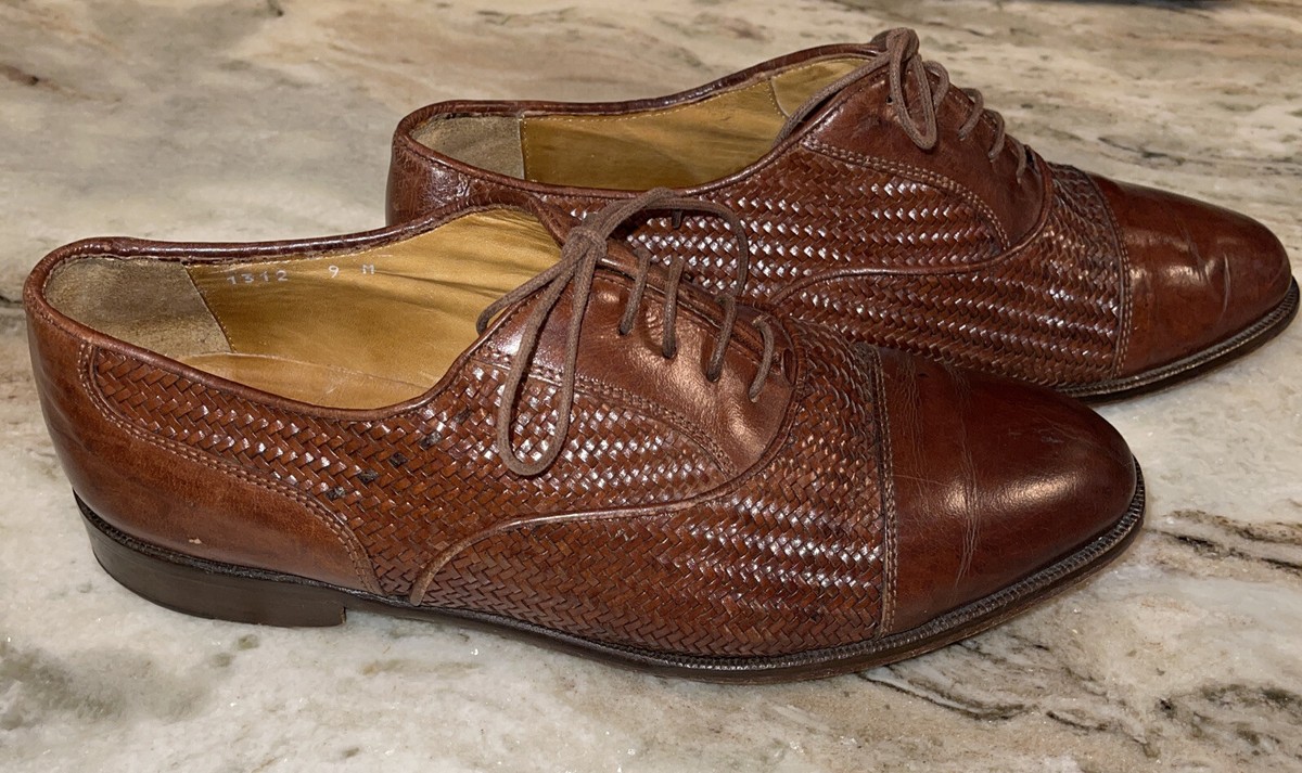 Vito Rufolo Brown Suede Italian Leather Lace Up Dress Oxfords Vito Rufolo Shoes Mens 8.5M Brown Leather Lace Up Derby  main image 4