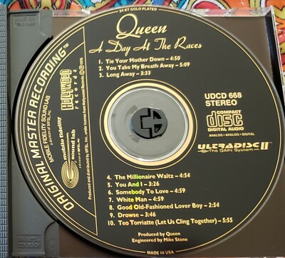 Queen A Day At The Races 24K Gold CD UDCD 668 15775166820| eBay