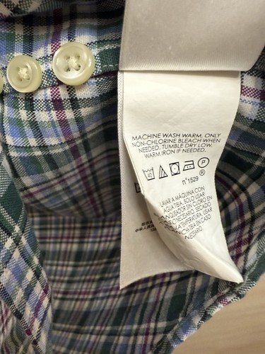 Ralph Lauren Plaid Button Down Twill Slim Fit Shirt Mens Size XXL - Picture 8 of 8