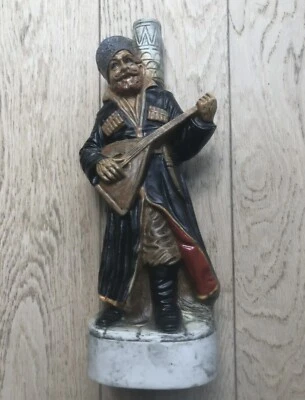 Ancienne Bouteille Liqueur KLEM Container 1978 Personnage Russe Guitare Vide - Photo 1/4