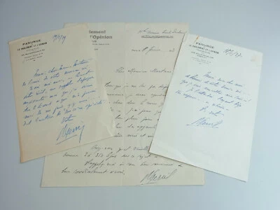 Journaliste Raoul PERSIL (1870-1961): lettres PARIS 1913-1937 á Jacques Mortane - Bild 1 von 4