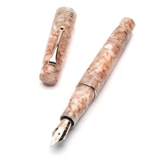 Leonardo Momento Zero Fountain Pen in Angel Skin with Silver Trim, Extra Fine