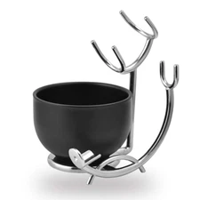 Deluxe Razor and Shaving Brush Stand with Bowl, 2 Pcs Razor and Brush Holder Set