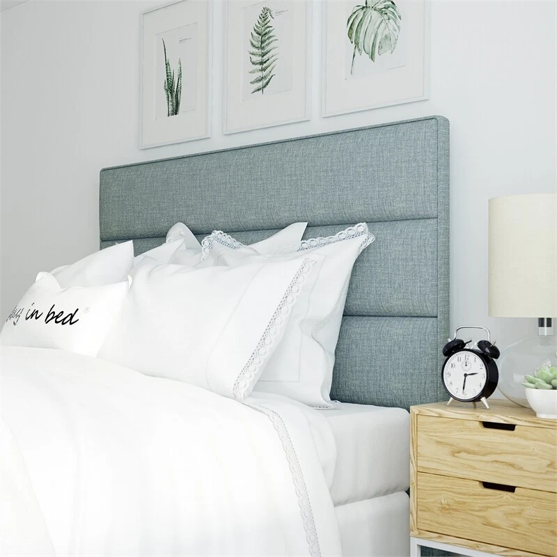 Light blue cheap upholstered headboard