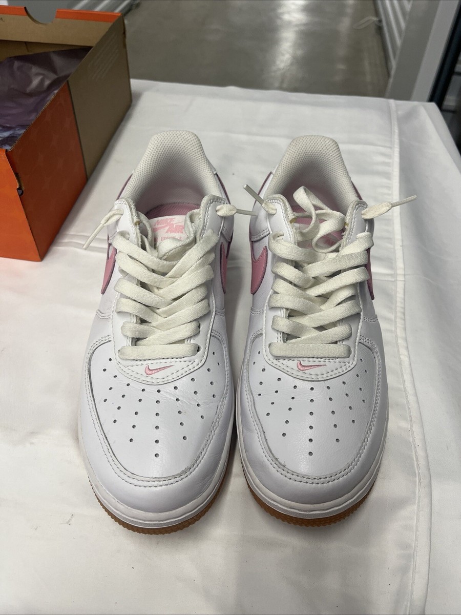 Nike Air Force 1 Low Retro Shoes Valentines Day White Pink 