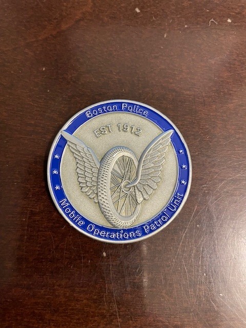 BOSTON POLICE MOTORCYCLE UNIT (MOBILE OPERATIONS), CHALLENGE COIN