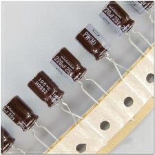 nichicon PW series 220uF/25V fever audio electrolytic capacitor 8X11.5mm 105  