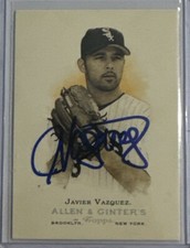 Signed Javier Vazquez Autographed 2006 Topps Allen & Ginter #28 White Sox