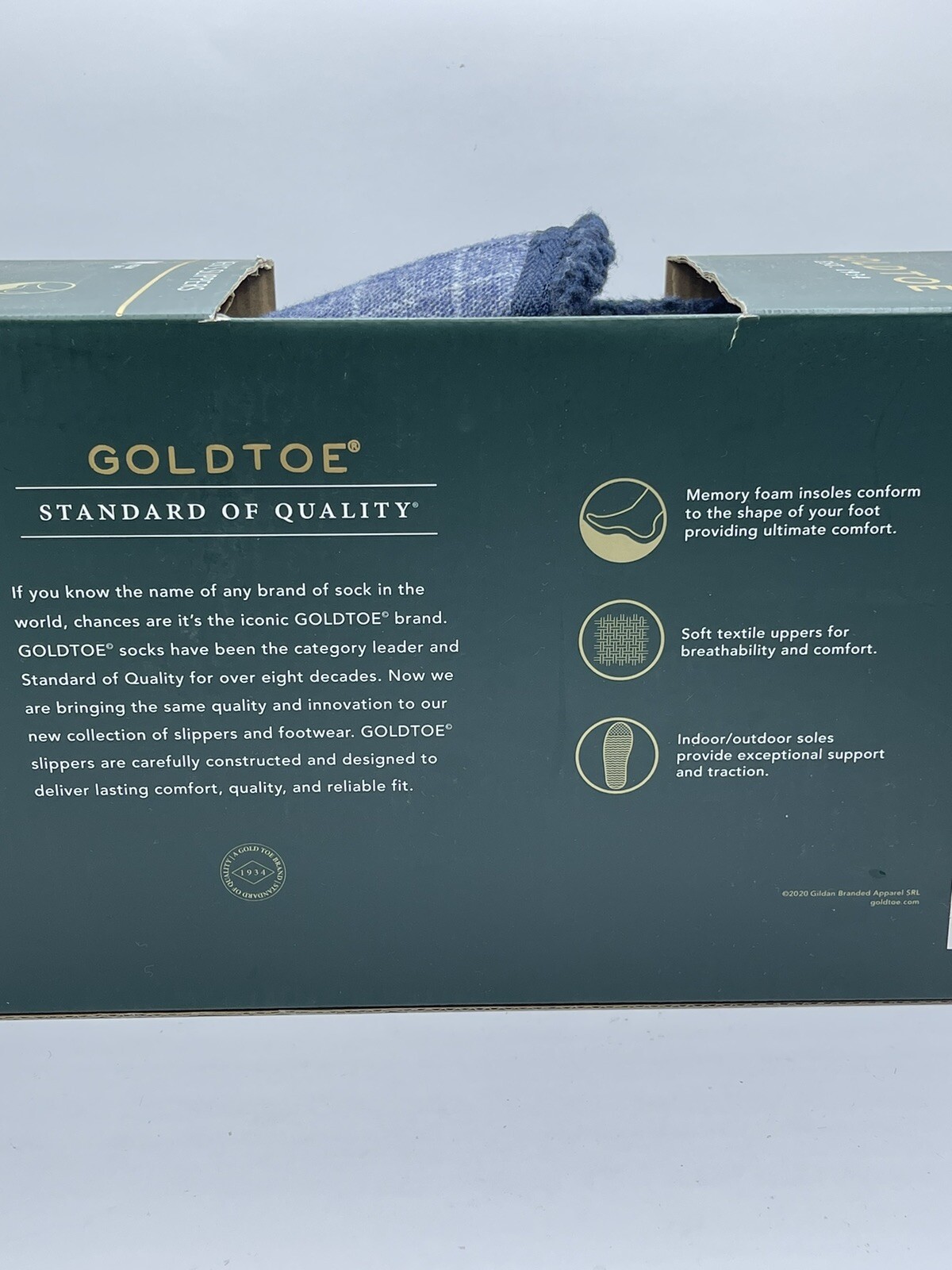 PANTOFOLA D’ORO Pantofole uomo punta oro nuove con scatola med 8 9 solette memory foam