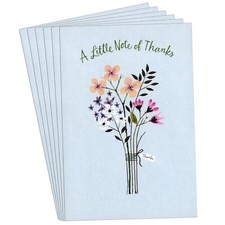 LOT OF 6 AMERICAN GREETINGS THANK YOU Blank Notecards  Envelopes, Flower Bundle