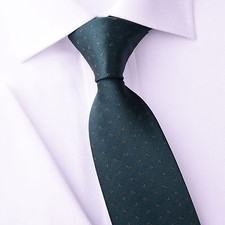 Mens Skinny Tie Green Floral Pattern 3" Beautiful Woven A Matching Luxury Shirt