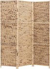 Freestanding Brown Wood 3 Panel Room Divider Screen, Folding Room Divider