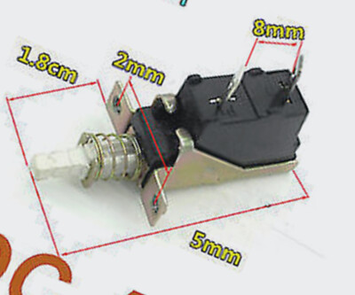 5pcs Hi Quality 10A 250V AC SPST 2 Pins Push Button Power Switch KDC-A04-88 TUV