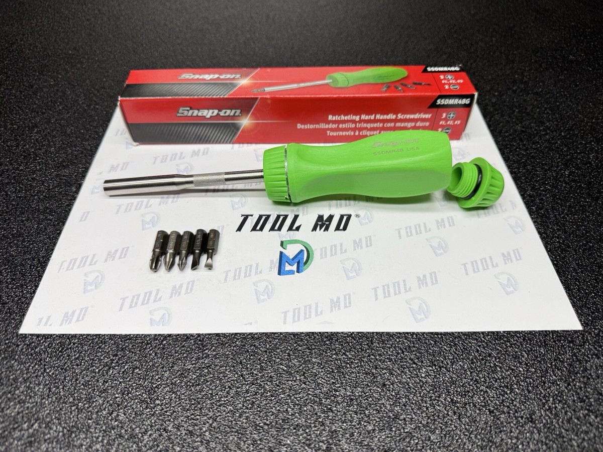 Snap-on Tools USA NEW GREEN Hard Handle Ratcheting Screwdriver w 