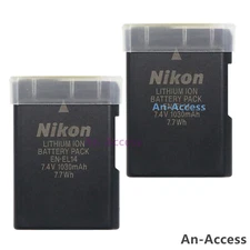 2 Pcs Original Nikon EN-EL14 Battery For D3100 D3200 D3300 D3400 D5500 D5600
