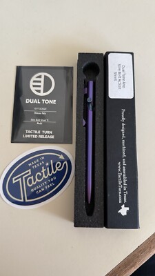 Tactile Turn Bolt Action Slim Short Double Ano Pen 