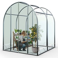 GewäChshaus Treibhaus FrüHbeet 180X180Cm Transparent Gartenhaus Aus Aluminium