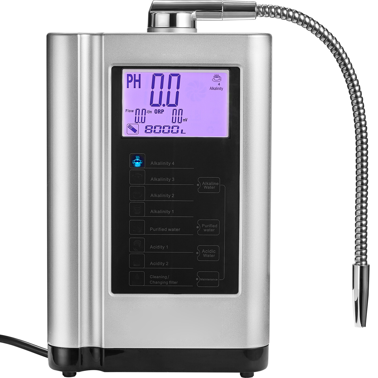 Alkaline Water Ionizer 5 Plates Purifier Machine PH3.5-10.5 Auto-Cleaning Filter