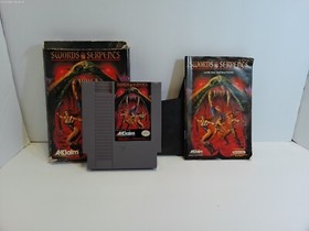 Swords & Serpents (NES) Game Cartridge, Box, Sleeve, Manual Tested